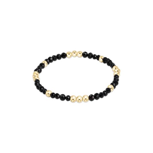 enewton Worthy Pattern 3mm Bead Bracelet Faceted Onyx