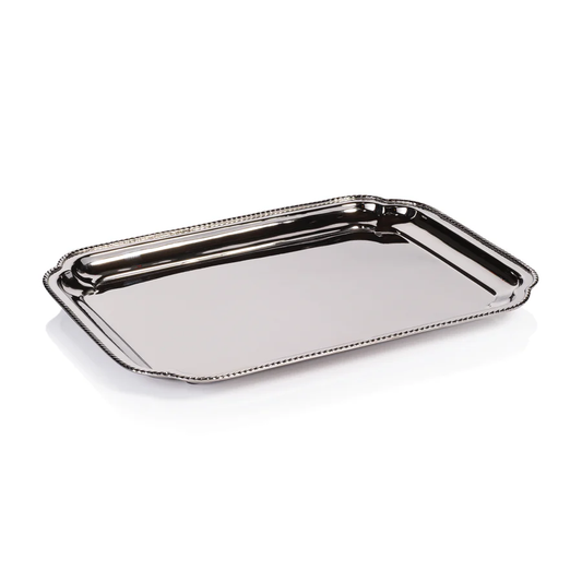 Andrea Brass Polished Nickel Tray