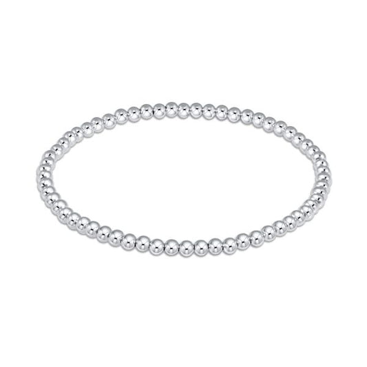 Classic Sterling Silver 3mm bead bracelet
