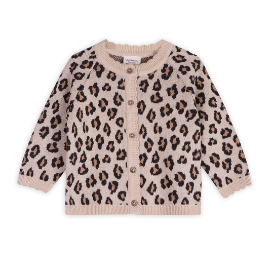 Leopard Jacquard Sweater Knit Cardigan. Sweater Shown in 6 to 12 months. Call for available Sizes, 303-744-7464