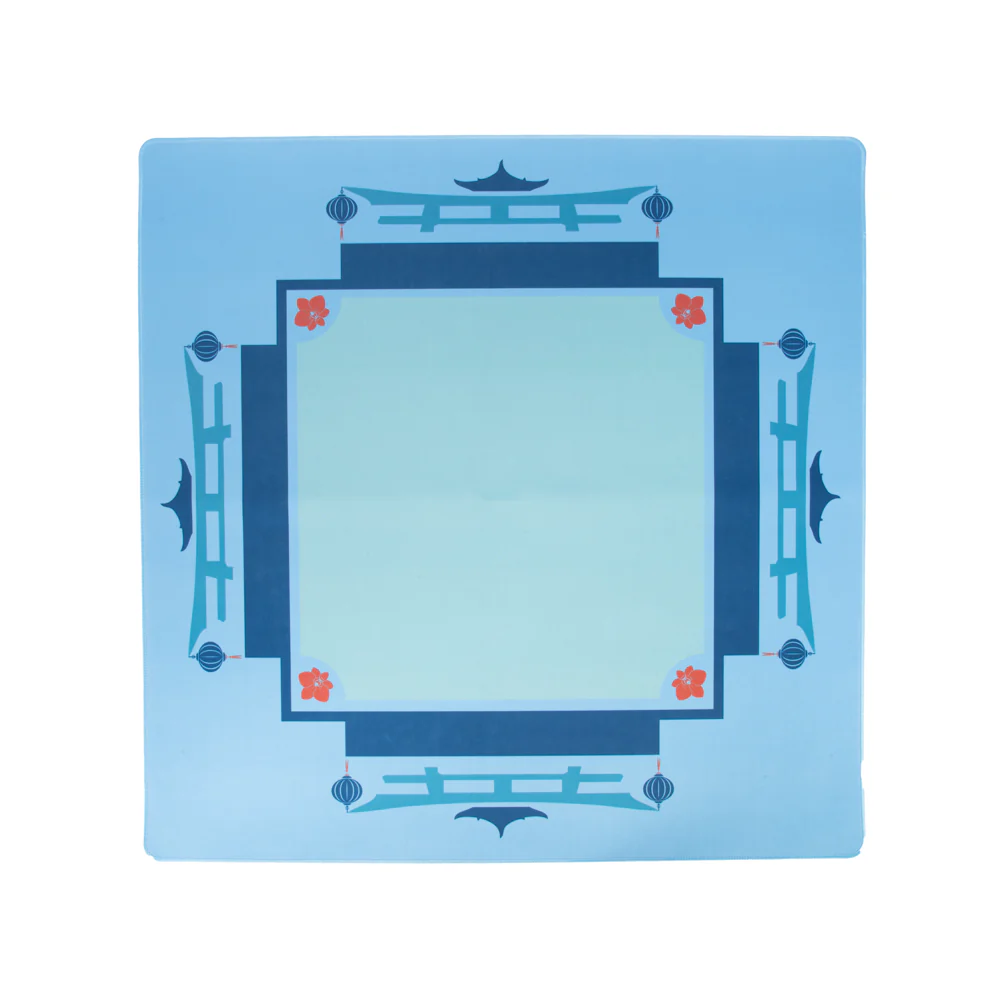 Pagoda Mahjong Mat, Blue