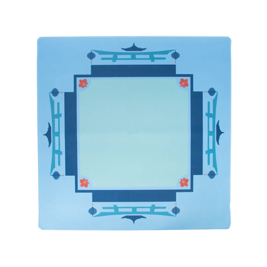 Pagoda Mahjong Mat, Blue