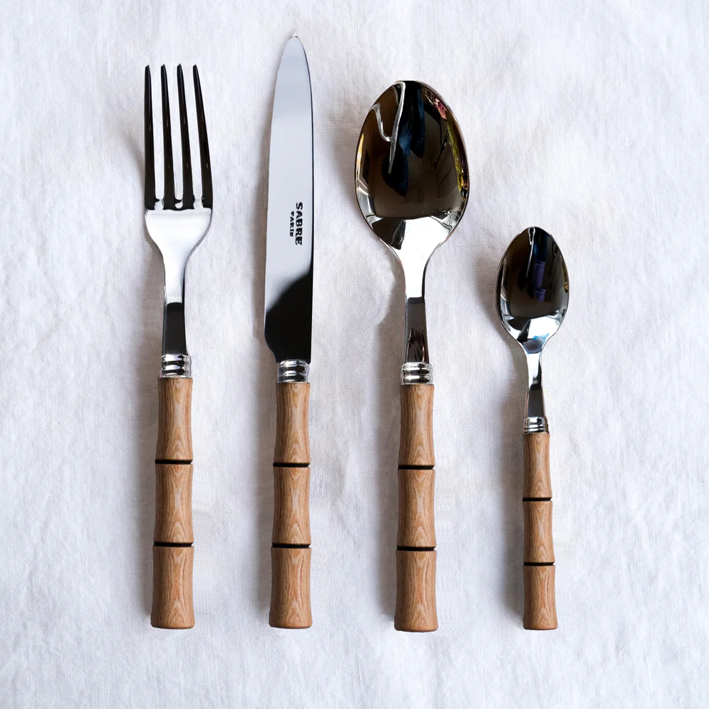 Sabre Four Piece Bamboo Cutlery Set