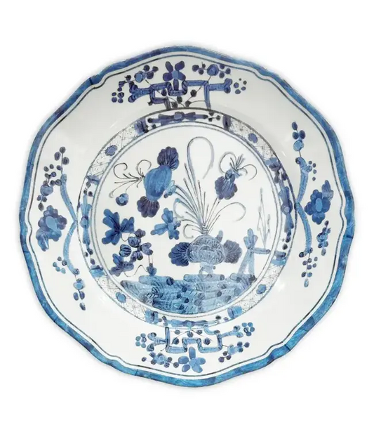 Blue and White Dinner Plate Melamine