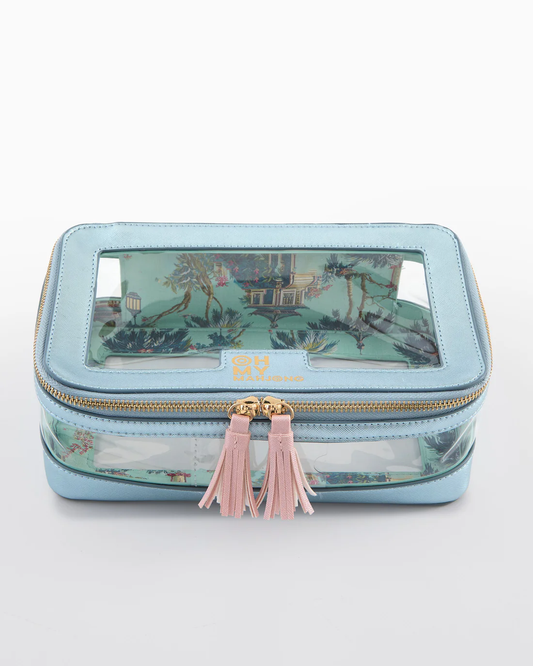 Tile Storage Bag, Metallic Light Blue