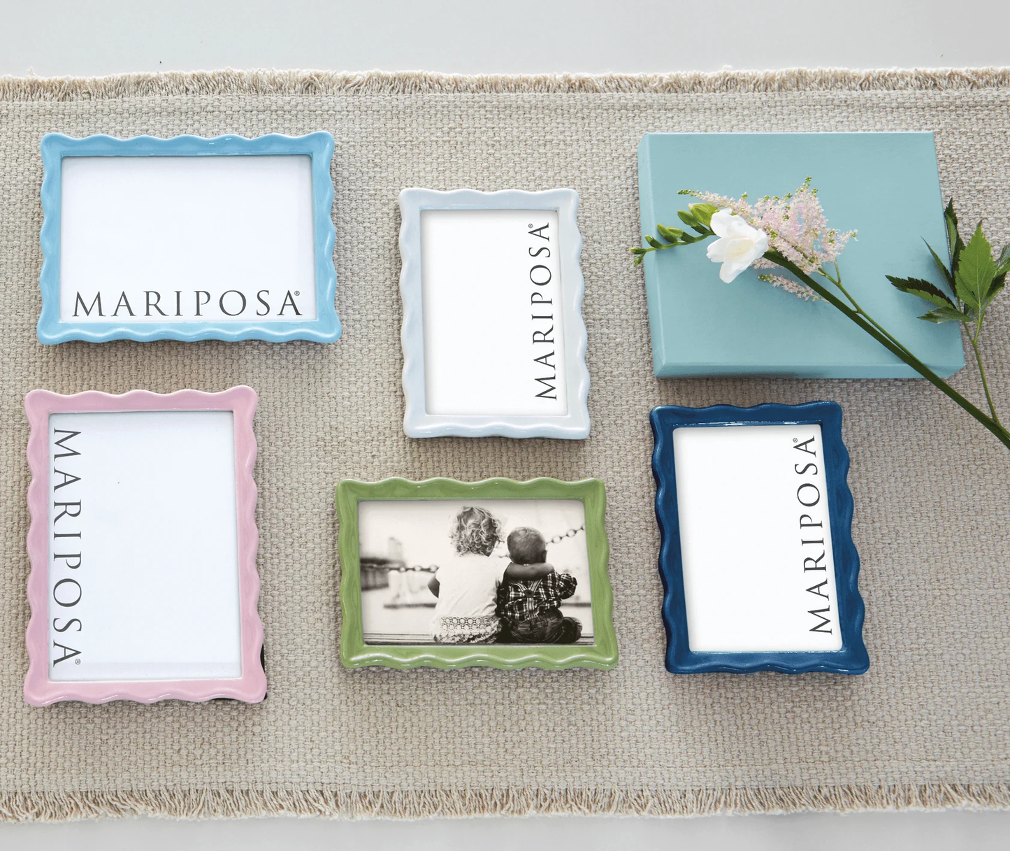 Mariposa Wavy Frame 5x7, Blue