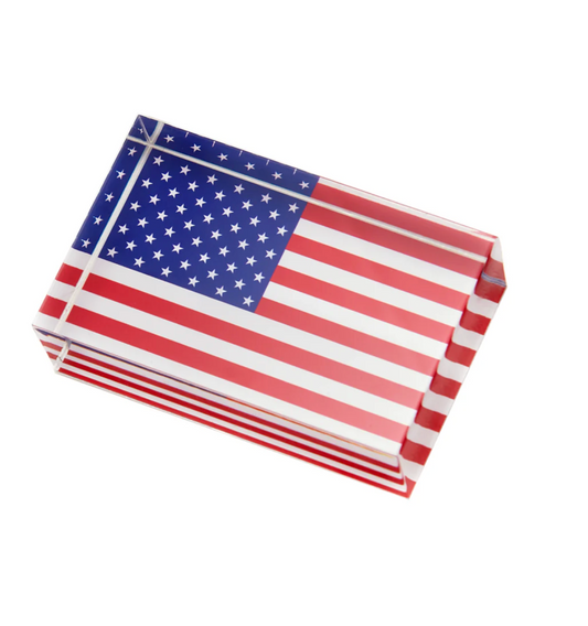 Acrylic Napkin Weight, American Flag