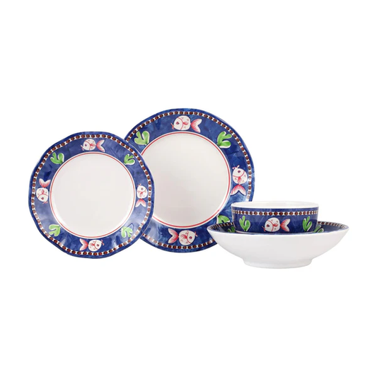 Campagna Pesce Melamine Place Setting 4pc