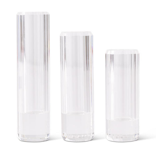 Prism Cut Crystal Bud Vase, Medium