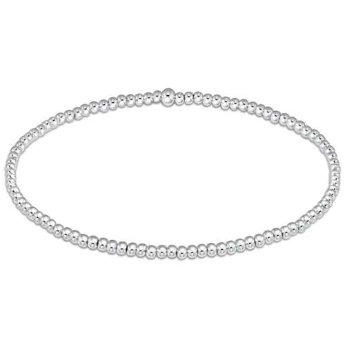 Classic Sterling Silver 2mm Bead Bracelet