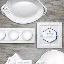 18" Handled Platter Bianco White