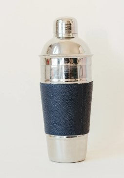Leather and Laguna Nickel Cocktail Shaker